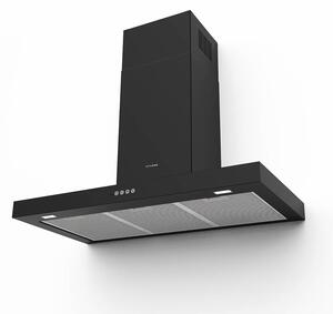 Faber Cappa Cucina Aspirante a Parete Larghezza 120 cm colore Nero Opaco - 325.0618.787 Stilo Comfort