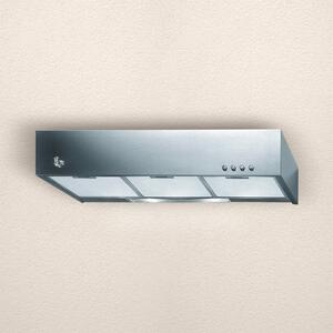 BARALDI Cappa Cucina Aspirante a Parete Larghezza 90 cm colore Acciaio - 01QUA090ST38 Quadra
