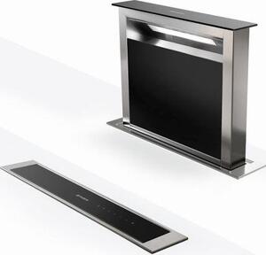 Faber Cappa Cucina Filtrante DownDraft da Incasso a Scomparsa 60 cm colore Inox / Vetro Nero - 340.0582.936 Fabula Plus EVO