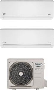 Beko Climatizzatore Dual Split Inverter 9000 + 12000 Btu Condizionatore con Pompa di Calore Classe A++/A+ (Unit Interna + Unit Esterna) - BGMPI09