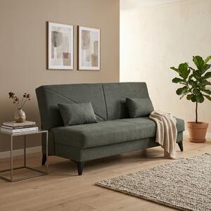 Modams Divano Letto 3 Posti Moderno Vano Contenitore in Tessuto Dimensioni 183x81-108x89 cm colore Bacos 12 Dark green - BOLD