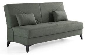 Modams Divano Letto 3 Posti Moderno Vano Contenitore in Tessuto Dimensioni 183x81-108x89 cm colore Bacos 12 Dark green - BOLD