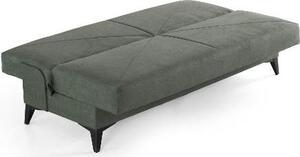 Modams Divano Letto 3 Posti Moderno Vano Contenitore in Tessuto Dimensioni 183x81-108x89 cm colore Bacos 12 Dark green - BOLD