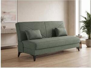 Modams Divano Letto 3 Posti Moderno Vano Contenitore in Tessuto Dimensioni 183x81-108x89 cm colore Bacos 12 Dark green - BOLD