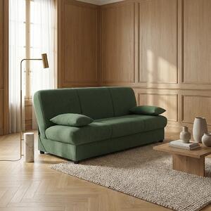 DecHome Divano Letto 3 Posti Moderno in Tessuto Dimensioni 190x81x106 cm colore Verde - Cosy