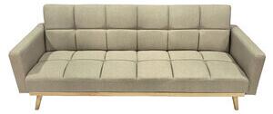 DecHome Divano Letto 3 Posti Moderno in Tessuto Dimensioni 213x84x84 cm colore Beige - Cocoon
