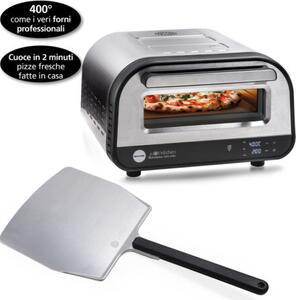 MACOM Forno Pizza Potenza 1700W Temperatura max 400 32 cm colore Inox/Nero - 884