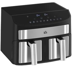 DecHome Friggitrice ad Aria 8 Litri con Timer e Temperatura Regolabile in Acciaio e Plastica 38.8Lx36.3x31.1 cm colore Nero - 0BKJ10F57