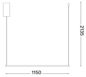 Ideal Lux - Lampadario LED a sospensione su cavo ESSENCE LED/19W/230V 3000K CRI 90 nero