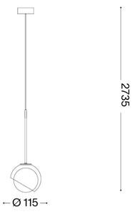 Ideal Lux - Lampadario LED a cavo BLOOM 1xG9/3W/230V diam. 11,5 cm nero