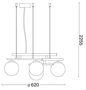 Ideal Lux - Lampadario LED a sospensione con cavo ATLAS 4xG9/3W/230V dorato