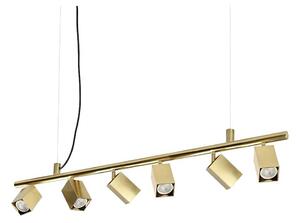 Ideal Lux - Lampadario LED a cavo DYNAMITE 6xGU10/7W/230V CRI 90 ottone