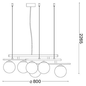 Ideal Lux - Lampadario LED su cavo ATLAS 6xG9/3W/230V nero