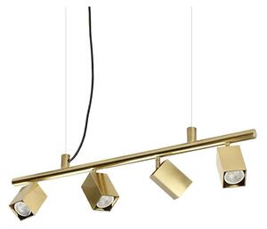 Ideal Lux - Lampadario LED sospeso su cavo DYNAMITE 4xGU10/7W/230V CRI 90 ottone