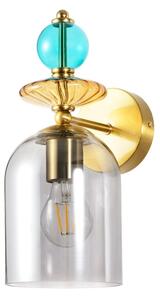 Lampada da parete TROPEA 1xE27/15W/230V oro/blu/beige fumé/grigio