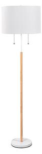Lampada da terra FOGO 2xE27/15W/230V bianco/beige