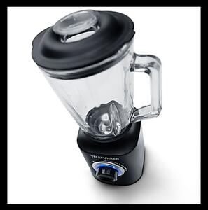 Telefunken Frullatore con Bicchiere Capacit 1.5 Litri 1000 Watt 2 Velocit + Pulse Lame in Acciaio Inox colore Nero / Bianco - M09148
