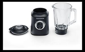 Telefunken Frullatore con Bicchiere Capacit 1.5 Litri 1000 Watt 2 Velocit + Pulse Lame in Acciaio Inox colore Nero / Bianco - M09148