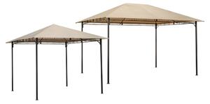 LIF Gazebo da Giardino 3x3 mt in Acciaio/Poliestere colore Ecr - TAHITI