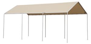 LIF Gazebo Auto Tenda Garage Moto Bici 3x6 mt in Acciaio/Poliestere colore Ecr - Mauritius