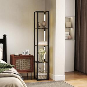 DecHome Lampada da Terra con 4 Ripiani 3 Luminosit Regolabili e Interruttore a Pedale 29x29x163 cm colore Nero