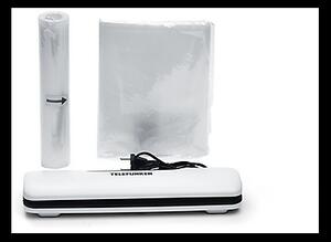 Telefunken Macchina Sottovuoto Pressione -60 KP/a Potenza 100 Watt Larghezza Massima del Sacchetto 30 cm colore Bianco - M09134