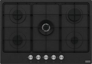 Franke Piano Cottura 5 Fuochi a Gas Larghezza 75 cm Smaltato colore Nero - 106.0670.111 FHSM 755 4G DC ON E