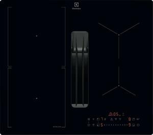 Electrolux Piano Cottura a Induzione con Cappa Integrata 4 Fuochi Larghezza 60 cm colore Nero - KCC63410CB