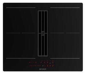 Faber Piano Cottura a Induzione con Cappa Integrata 4 Fuochi Larghezza 60 cm in Vetro colore Nero - GALILEO SLIM F600