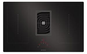 Faber Piano Cottura a Induzione con Cappa Integrata 4 Fuochi Larghezza 83 cm in Vetro colore Nero - Galileo Smart BK F830 +