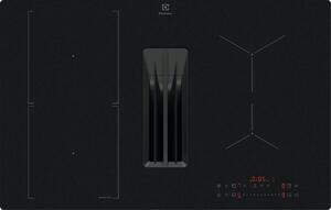 Electrolux Piano Cottura a Induzione con Cappa Integrata Aspirante 4 Fuochi Larghezza 80 cm colore Nero - KCC83410CT