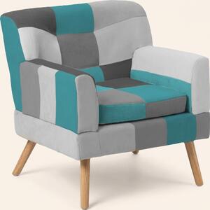 Buybuy Poltrona in Stoffa stile Patchwork Dimensioni 73x72x78 cm colore Patchwork - Inverno