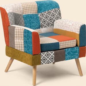 Buybuy Poltrona in Stoffa stile patchwork Dimensioni 73x72x78 cm colore Patchwork - Primavera