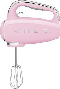 Smeg Sbattitore Elettrico Mixer Potenza 250 Watt con 9 Velocit + Funzione Turbo colore Rosa Lucido - HMF01PKEU 50's Style