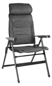 Brunner Sdraio da Giardino Pieghevole Cuscino Poggiatesta in Alluminio/Poliestere Dimensioni 56x83x122 cm colore Nero - ARAVEL VITACHIC