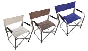 LIF Sedia per Esterni Sedia Regista in Alluminio con Braccioli Dimensioni 47x57x80 cm colore Bianco - Alicante