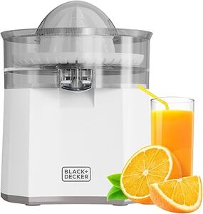 Black & Decker Spremiagrumi Elettrico Potenza 40 Watt con Versamento continuo senza sgocciolare colore Bianco E Grigio - BXCJ40E