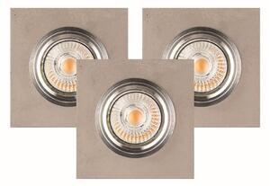 Spot-Light 2515336 - Set 3 faretti LED VITAR 1xGU10/5W/230V cemento