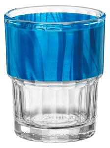 Bormioli Rocco Natura Lyon Optique Bicchiere Acqua Impilabile 20,5 cl Set 12 Pz In Vetro Blu