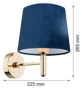 Argon 4348 - Applique PONTE 1xE27/15W/230V blu/ottone