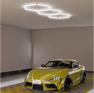 Plafoniera LED HEXAGON LED/128W/85-265V 6000K 248x97 cm CRI 90 IP54 bianca