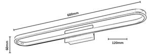 Rabalux 75115 - Illuminazione LED per specchio da bagno ODRAN LED/18W/230V IP44 60 cm