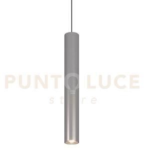 1203 sospensione tonda 1 luce attacco gu10 colore alluminio con cav
