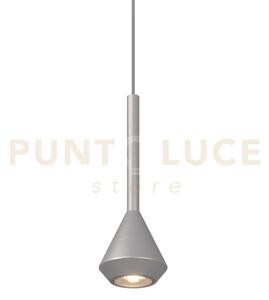 1202 sospensione 1 luce attacco gu10 colore alluminio con cavo cm 2