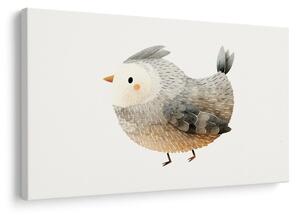 Quadro su tela – Uccellino carino in colori pastello