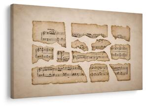 Quadro su tela – Vecchie partiture musicali