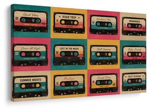 Quadro su tela – Cassette retrò per musicisti
