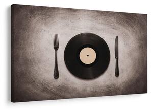 Quadro su tela – Vinile tra le posate