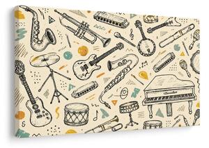 Quadro su tela – Strumenti musicali in armonia