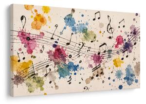 Quadro su tela – Toni musicali colorati